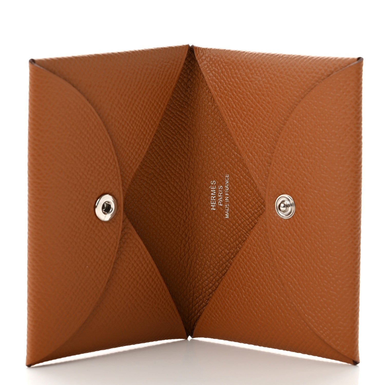 Hermes Epsom Calvi Card Case Gold 5 of 7