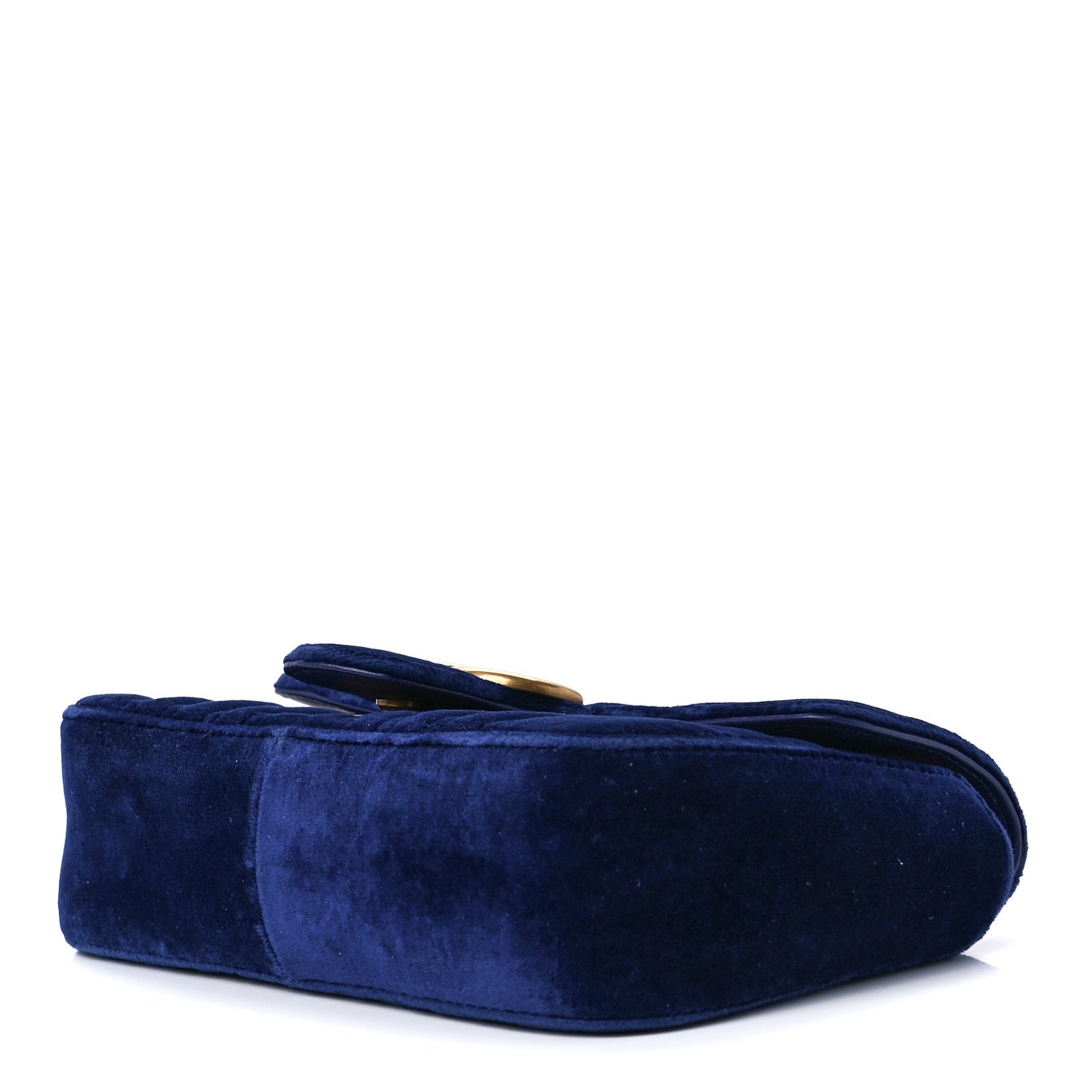 Velvet Matelasse Mini GG Marmont Shoulder Bag Cobalt Blue