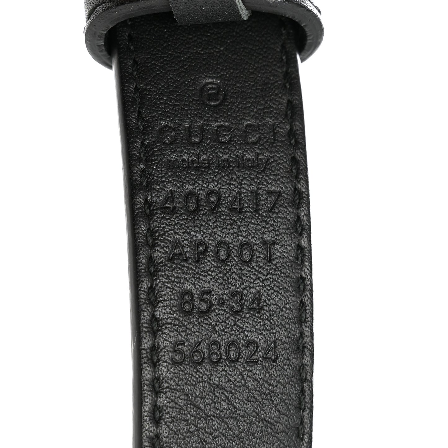 Calfskin Double G 20mm Belt 85 34 Black