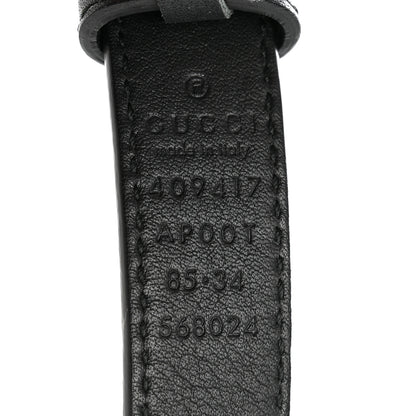 Gucci Calfskin Double G 20mm Belt 85 34 Black 3 of 5