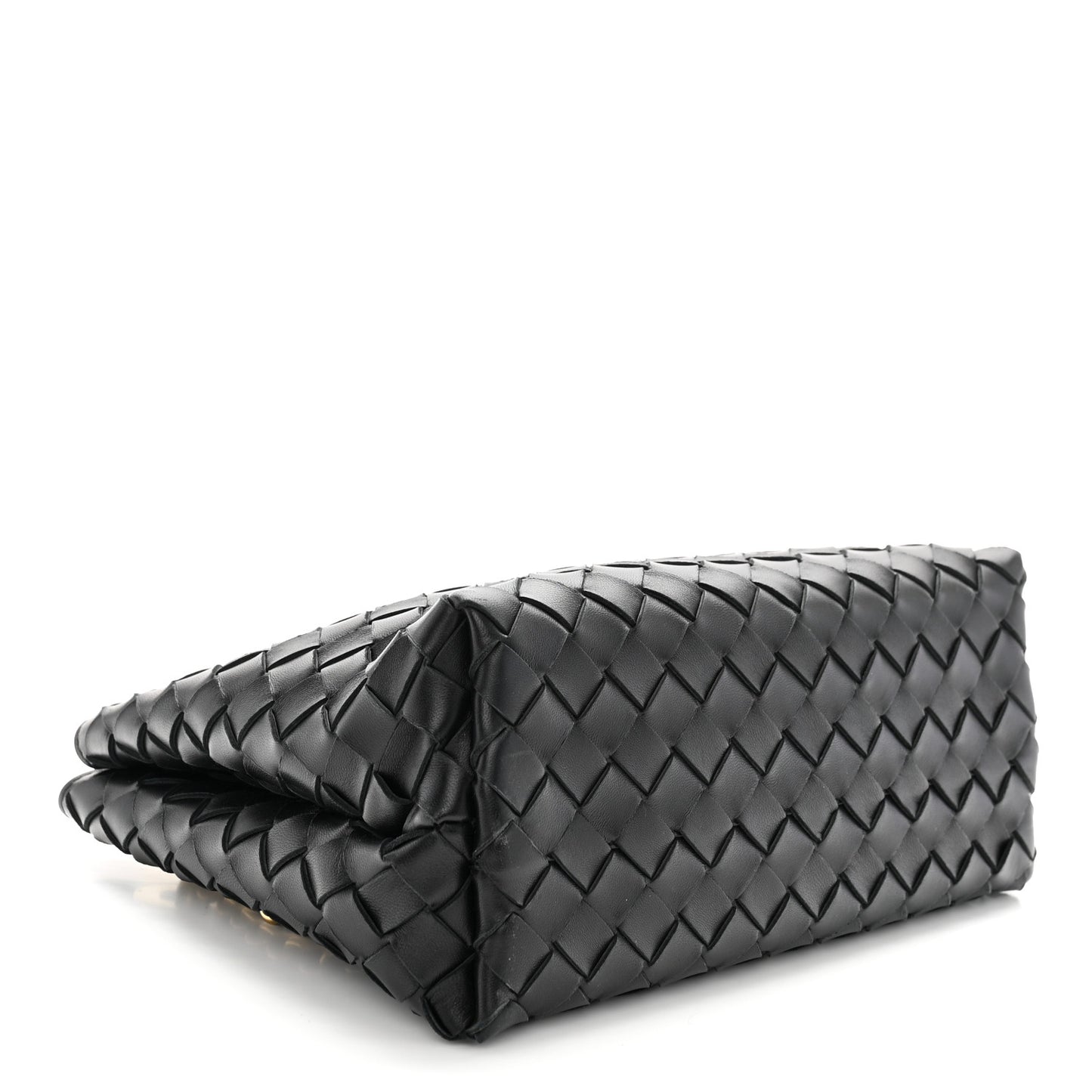 Nappa Intrecciato Small Andiamo With Chain Shoulder Bag Black
