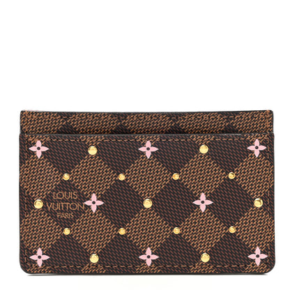 Louis Vuitton Damier Ebene Studded Card Holder 1 of 6
