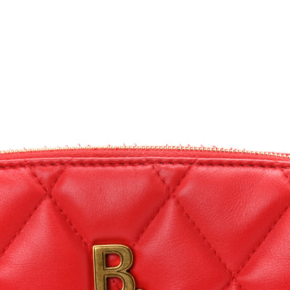 Balenciaga Nappa Calfskin Quilted Touch B Camera Shoulder Bag Bright Red 11 of 11