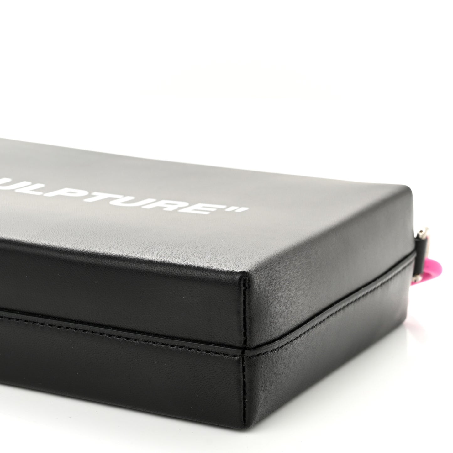 Calfskin Sculpture Pouch Bag Black