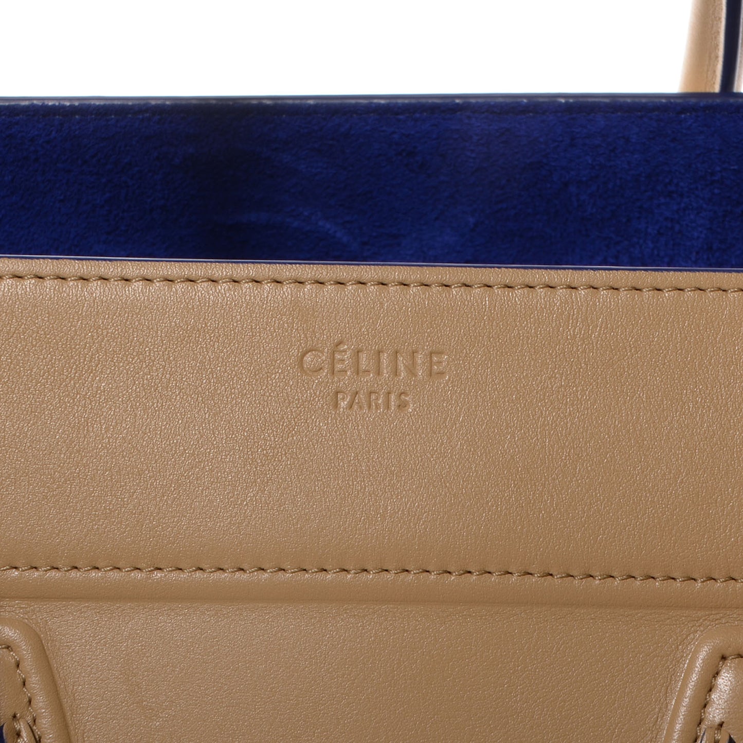 Smooth Calfskin Color Trim Medium Phantom Luggage Dune Cobalt