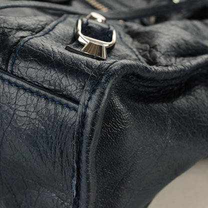Balenciaga Agneau Classic Silver Hardware S City Bleu Obscur 8 of 8