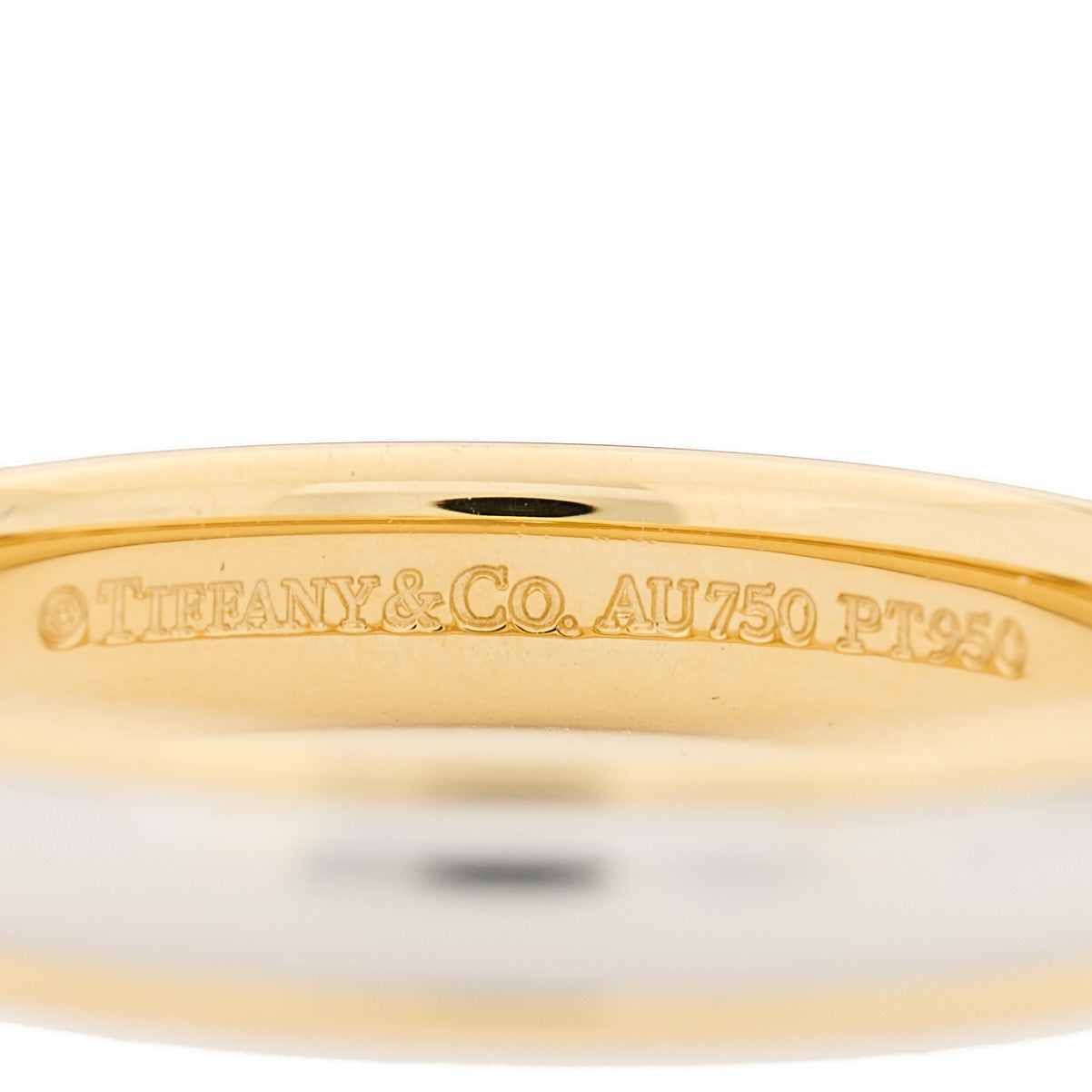 Platinum 18K Yellow Gold Lucida 4mm Band Ring 63 10.5