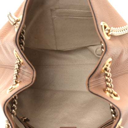 Gucci Pebbled Calfskin Medium Soho Chain Shoulder Bag Camelia 5 of 9