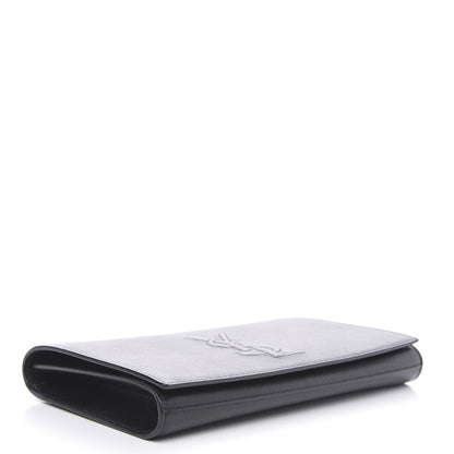Saint Laurent Calfskin Monogram Large Belle De Jour Clutch Black 4 of 9