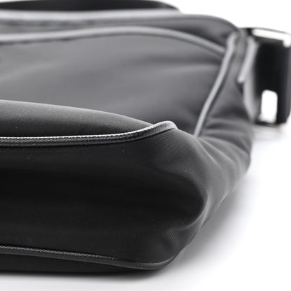 Prada Tessuto Nylon Saffiano Flat Messenger Bag Black 9 of 9