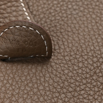 Hermes Taurillon Clemence EVELYNE III PM Etoupe 7 of 11