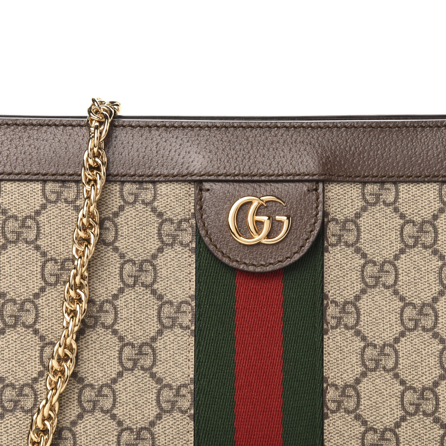 Gucci GG Supreme Monogram Web Small Ophidia Chain Shoulder Bag Brown 13 of 13