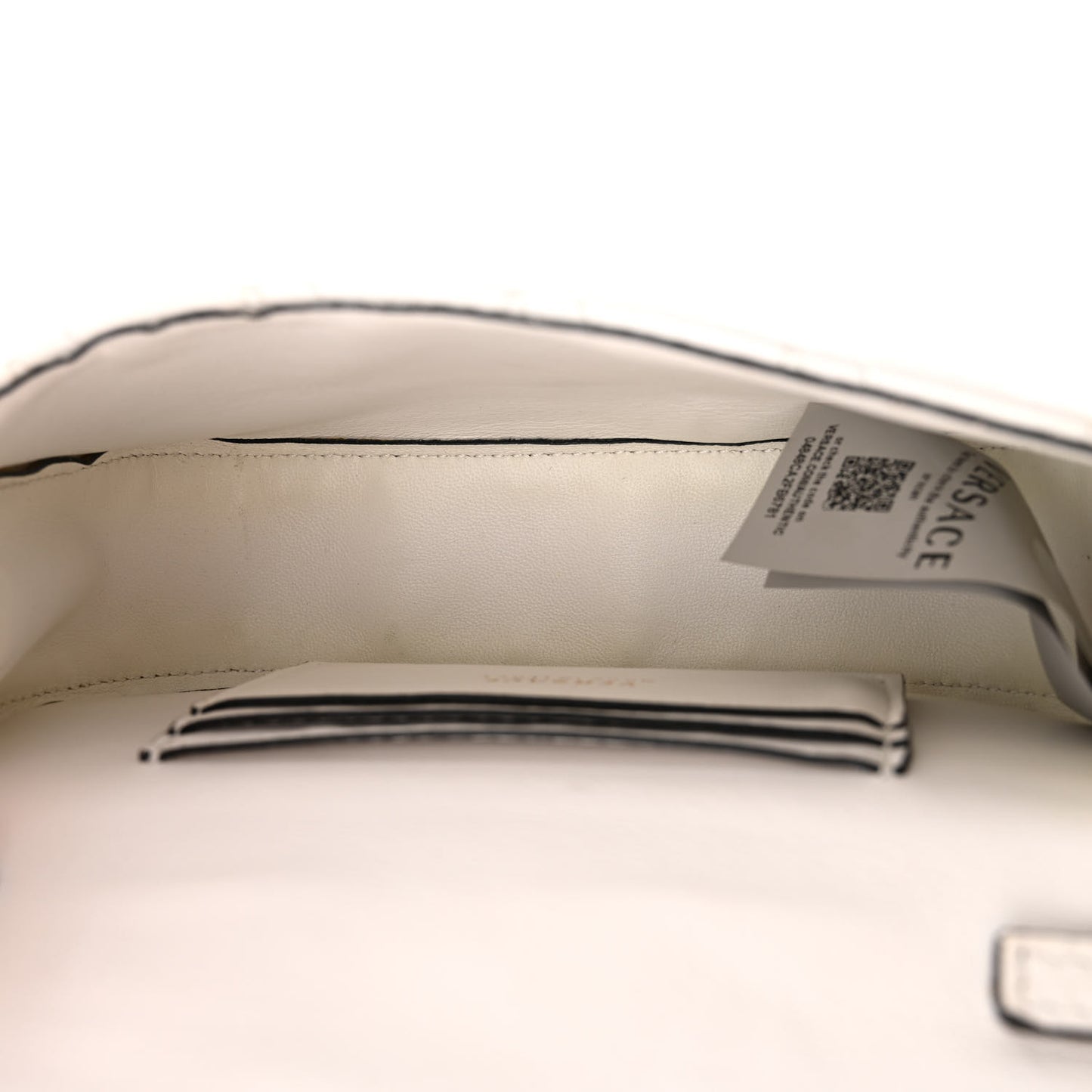 Nappa Quilted Virtus Evening Bag White