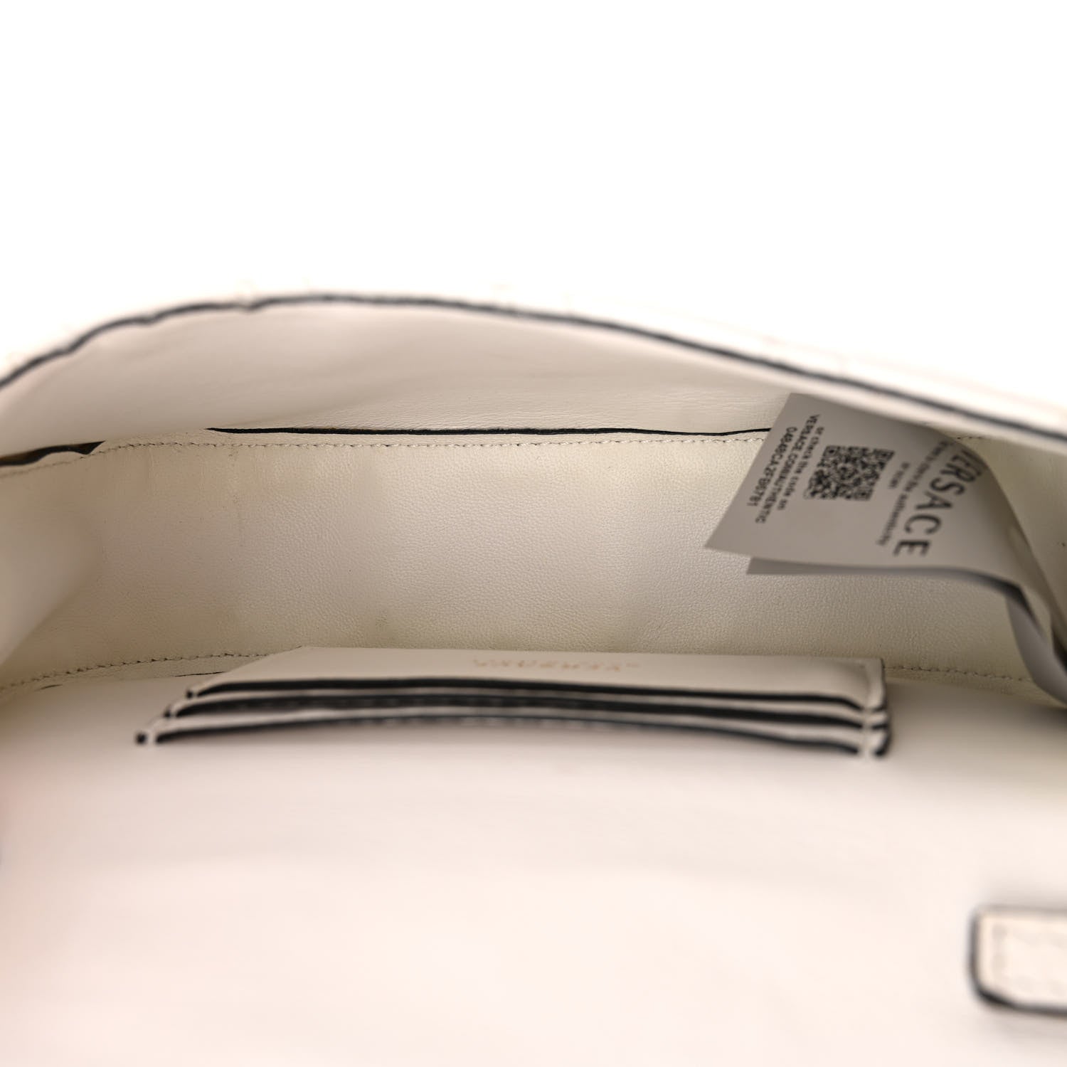 Versace Nappa Quilted Virtus Evening Bag White 5 of 16
