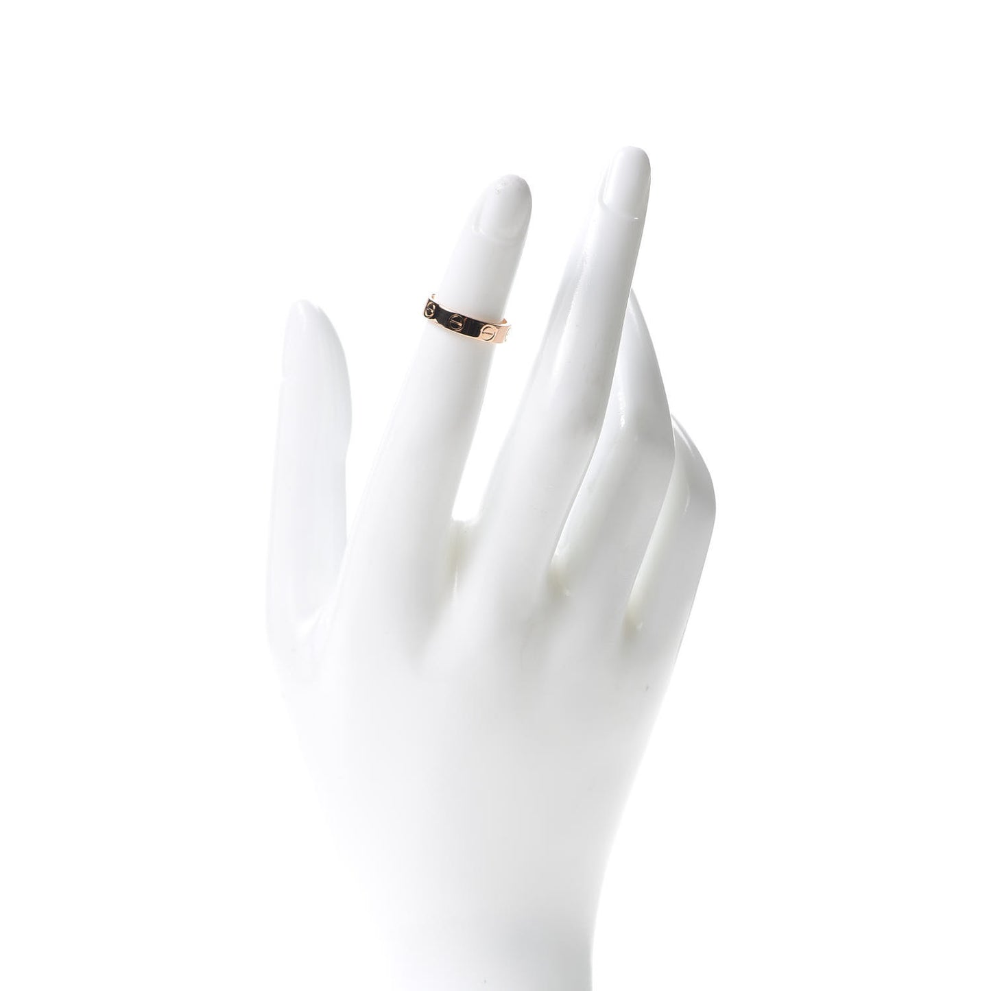 18K Pink Gold 3.5mm LOVE Wedding Band Ring 45 3.25