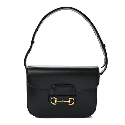 Gucci Azalea Calfskin Horsebit 1955 Shoulder Bag Black 1 of 9