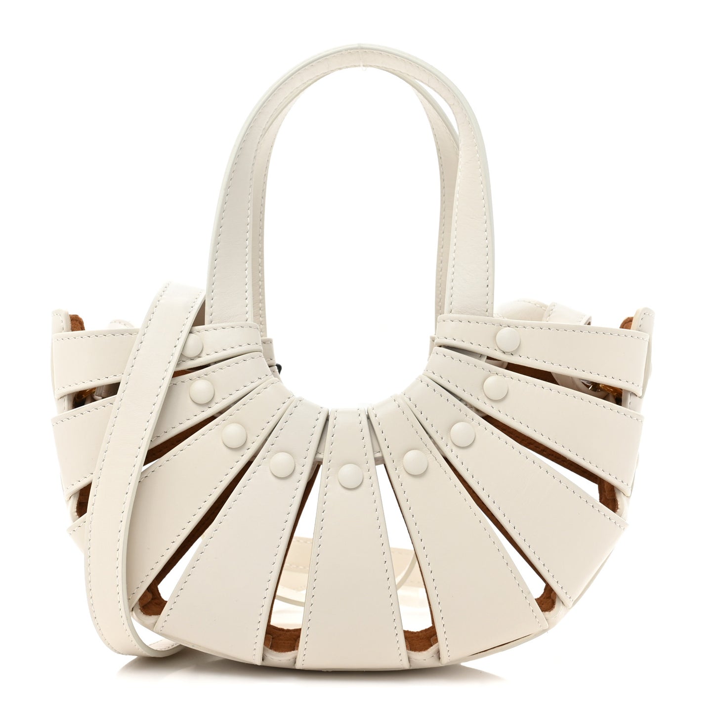 French Calfskin Small Shell White Frost