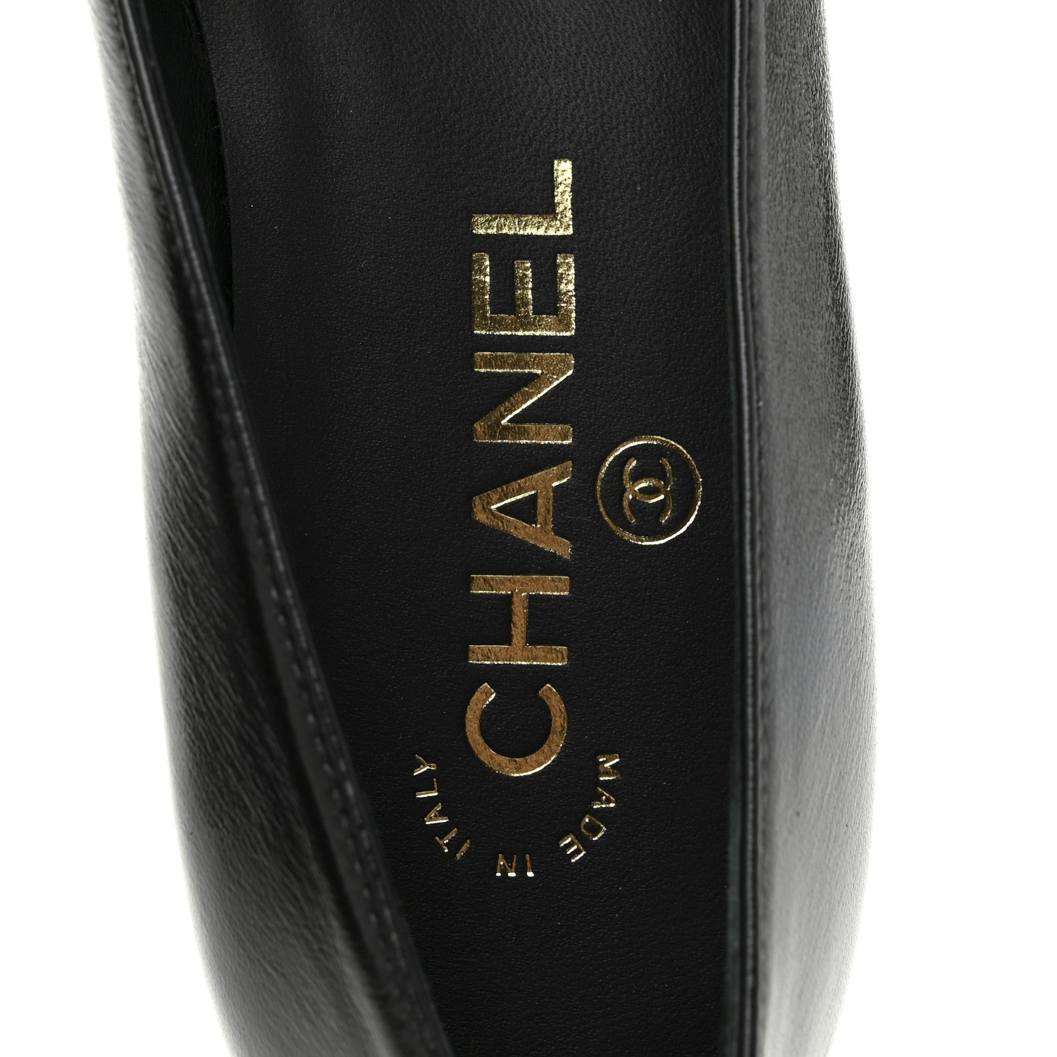 Chanel Shiny Lambskin Grosgrain Pearl Mary Jane Flats 36 Black 7 of 9