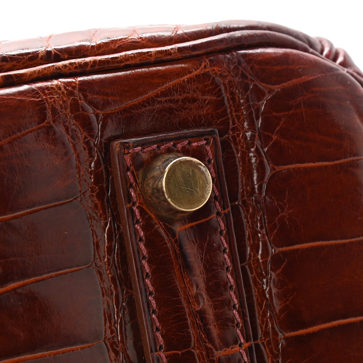 Shiny Alligator Birkin 35 Miel