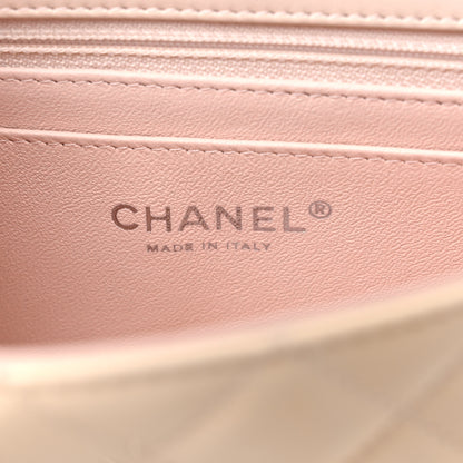 Chanel Patent Calfskin Quilted Mini Rectangular Flap Beige 6 of 9