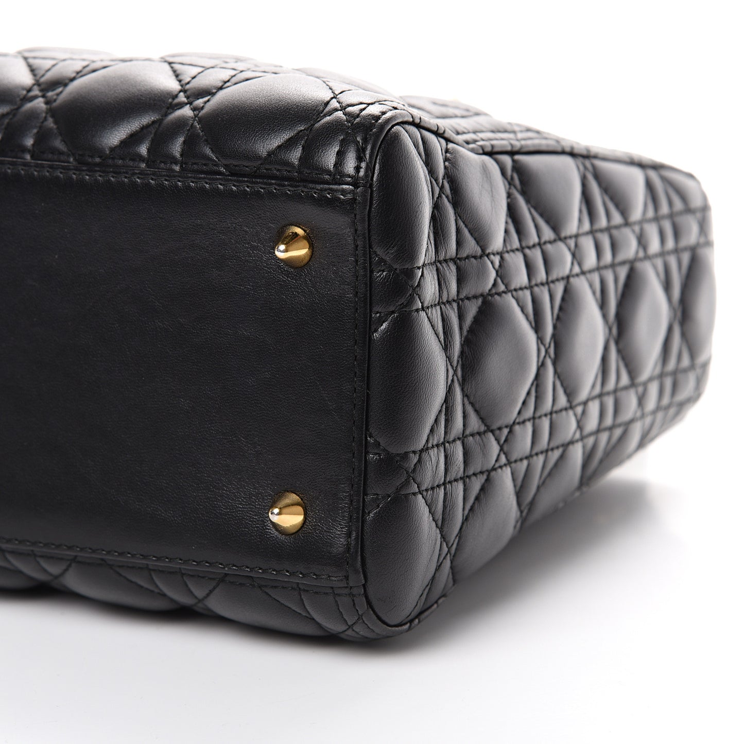 Lambskin Cannage Medium Lady Dior Black
