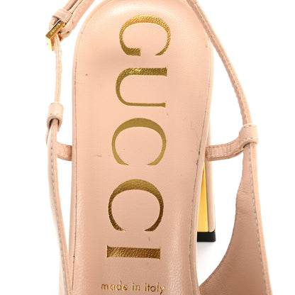 Gucci Malaga Kid Horsebit 75mm Slingback Pumps 40 Skin Rose 7 of 11