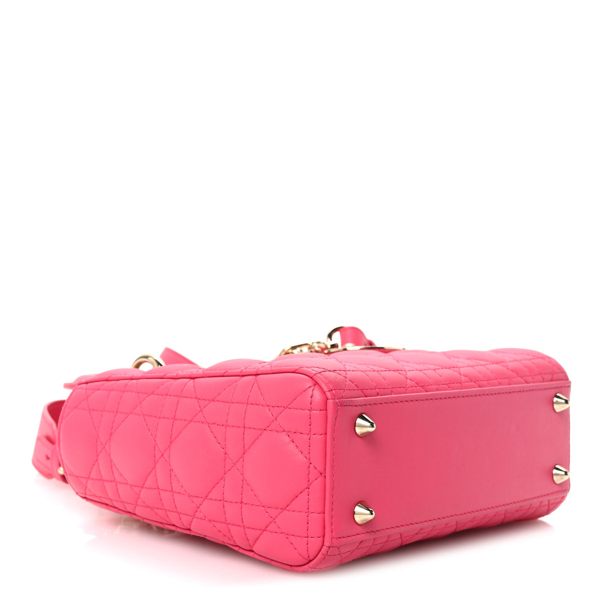 Lambskin Cannage Small My ABCDior Lady Dior Fuchsia