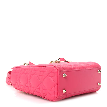 Christian Dior Lambskin Cannage Small My ABCDior Lady Dior Fuchsia 4 of 10