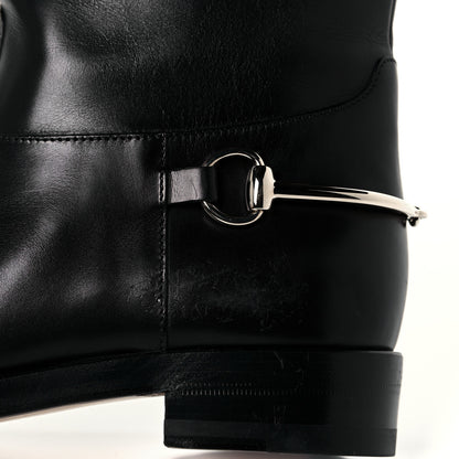 Gucci Calfskin Horsebit Tall Boots 36 Black 14 of 18