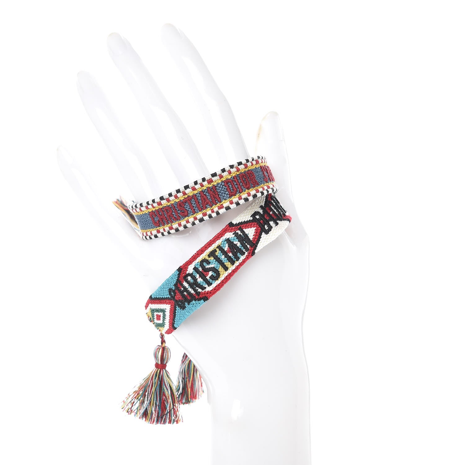 Christian Dior Woven Cotton J'Adior Friendship Bracelet Set Blue Multicolor 2 of 6
