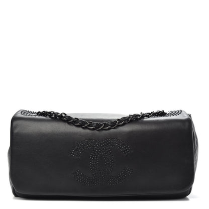 Chanel Lambskin Studded CC East West Flap Black 1 of 15
