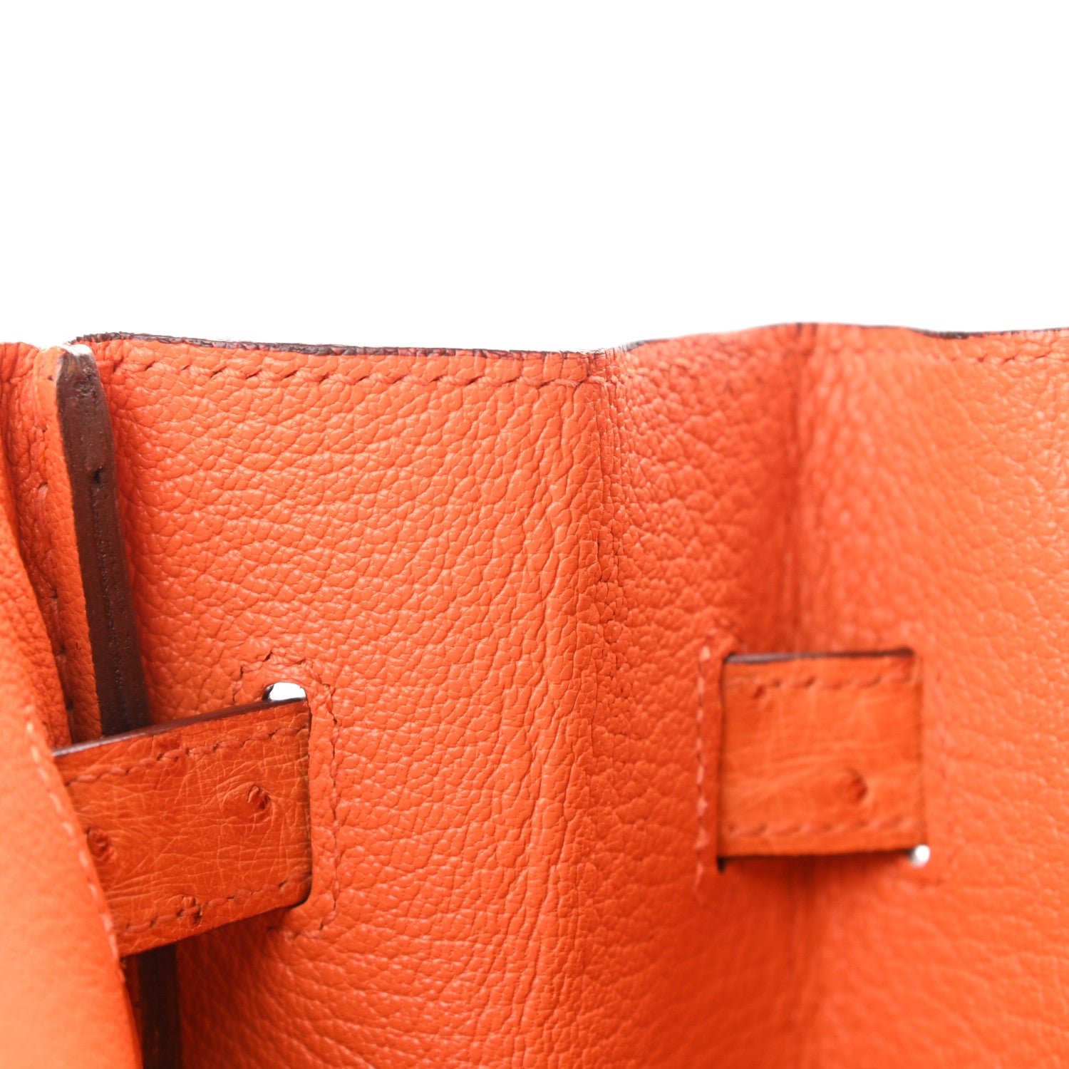 Hermes Ostrich Birkin 35 Orange 11 of 12
