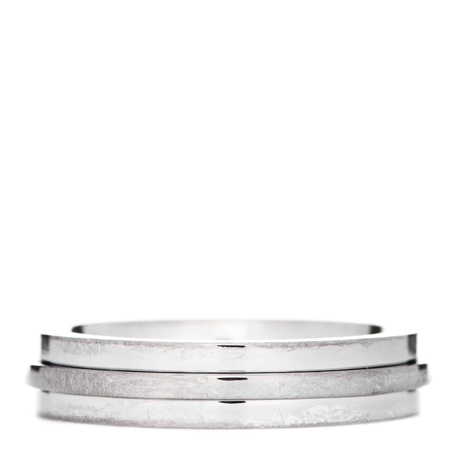 Tiffany 18K White Gold Narrow T Two Ring 52 6 3 of 4