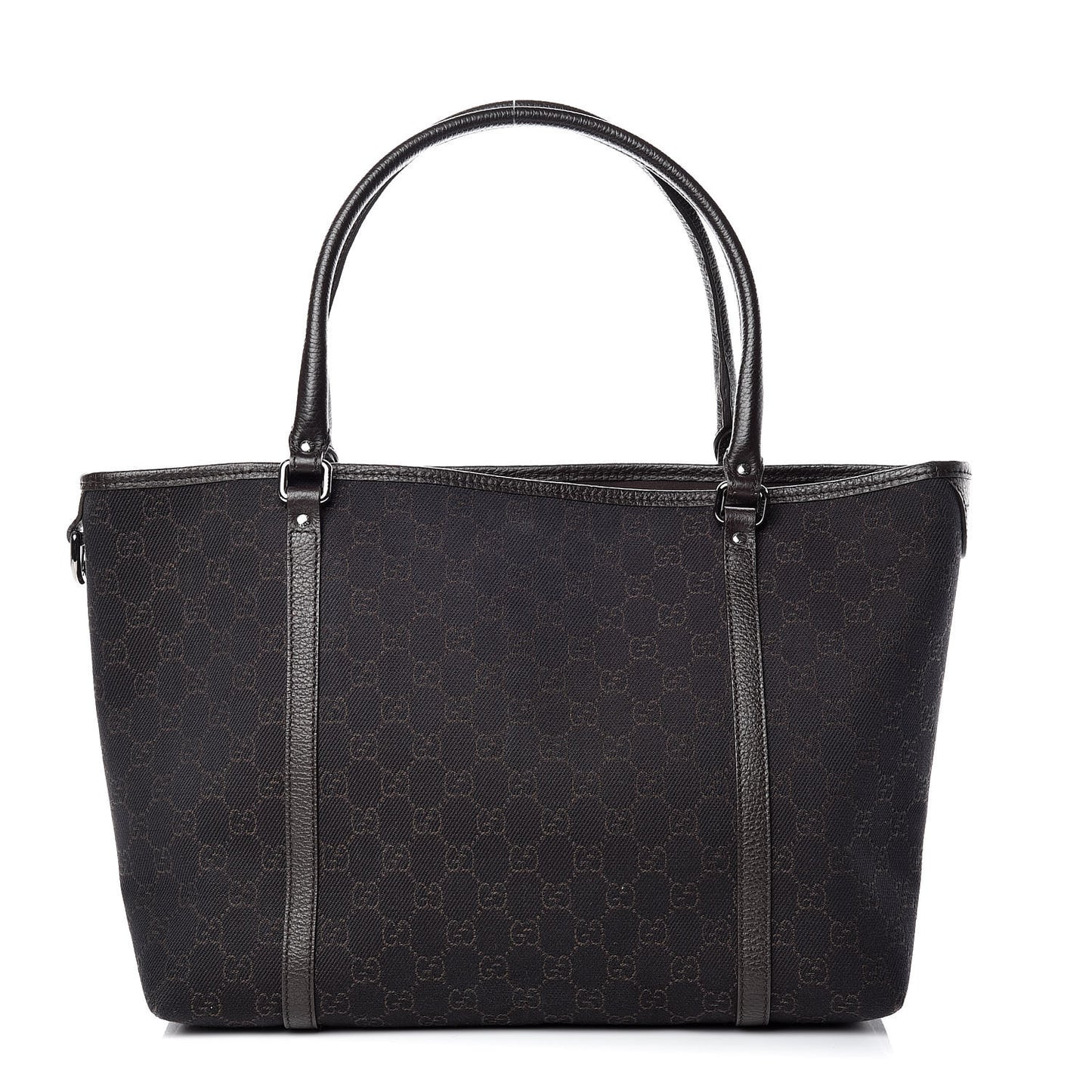 Denim Dollar Calfskin GG Monogram Medium Joy Tote Brown
