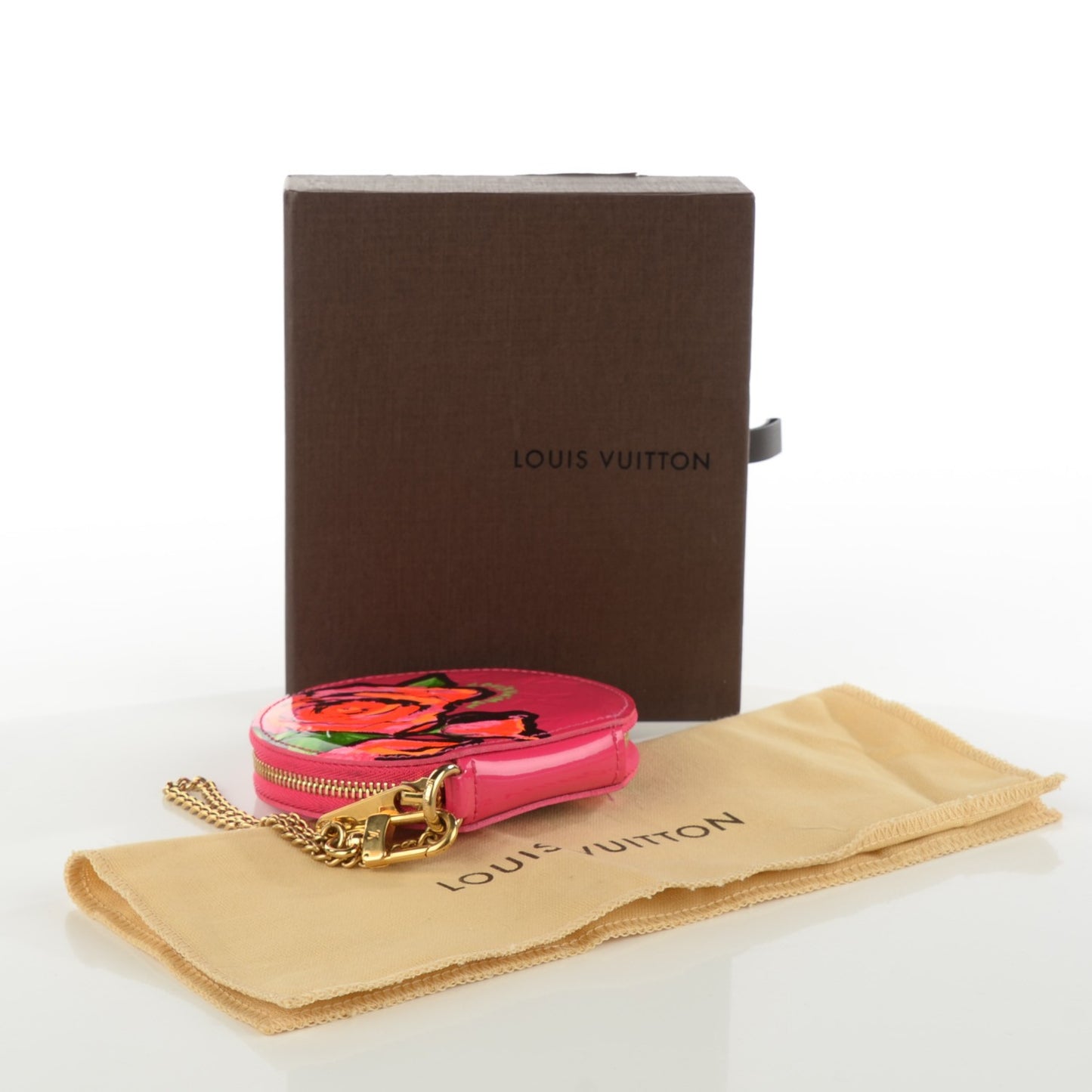 Vernis Roses Chapeau Coin Purse Rose Pop