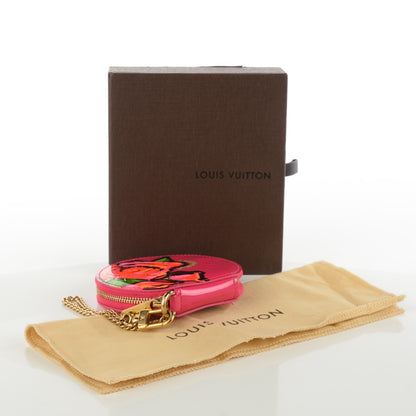Louis Vuitton Vernis Roses Chapeau Coin Purse Rose Pop 4 of 7