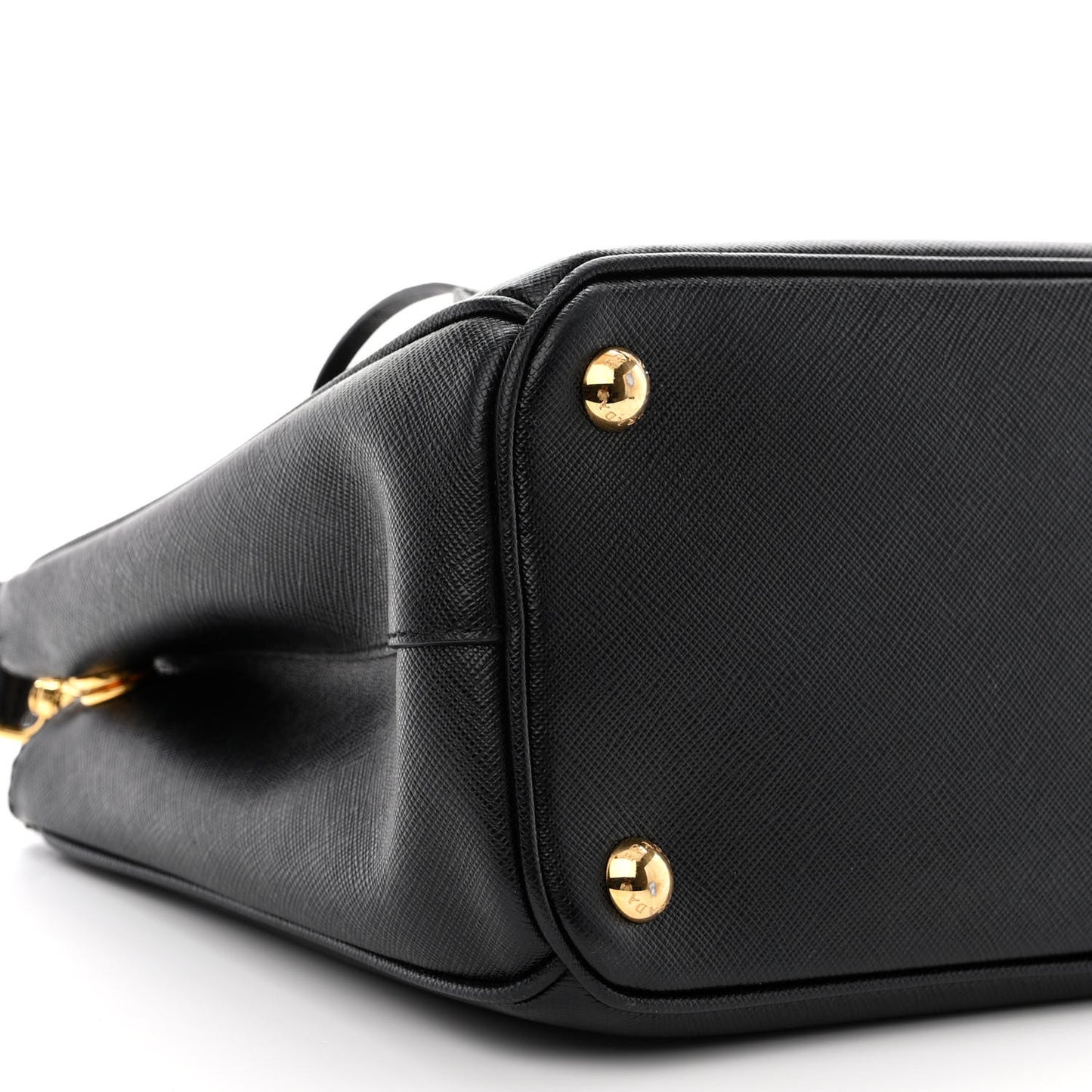Saffiano Small Galleria Double Zip Tote Black