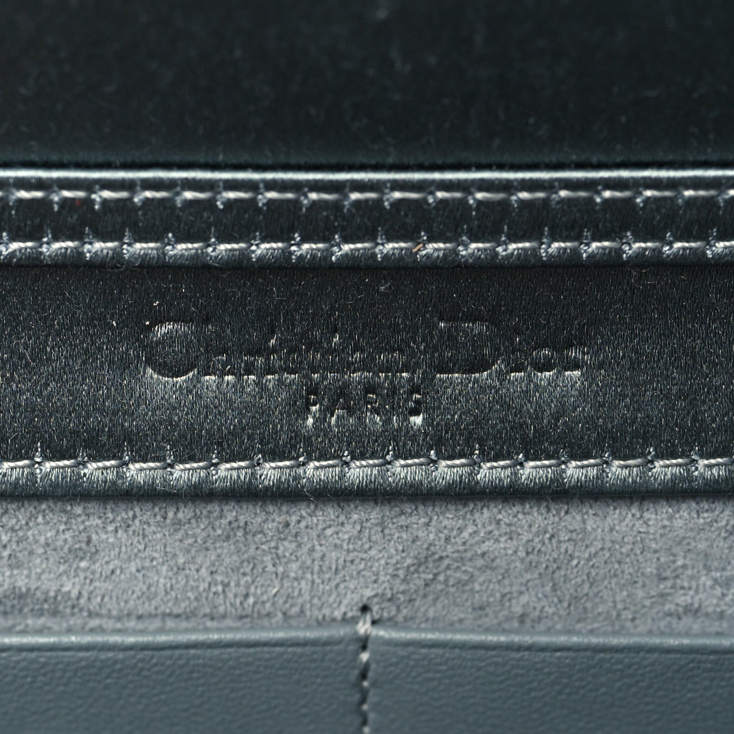 Christian Dior Satin Diorama Wallet on Chain Pouch Blue Gray 6 of 9