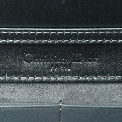 Christian Dior Satin Diorama Wallet on Chain Pouch Blue Gray 6 of 9