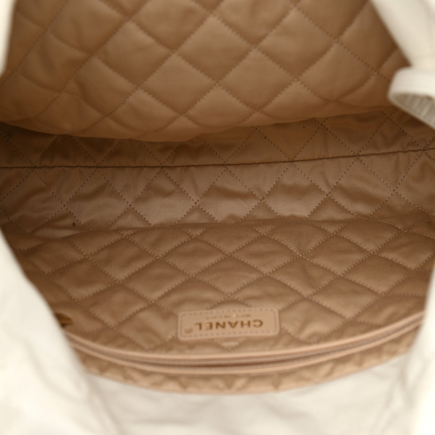 Calfskin Quilted Small Chanel 22 White