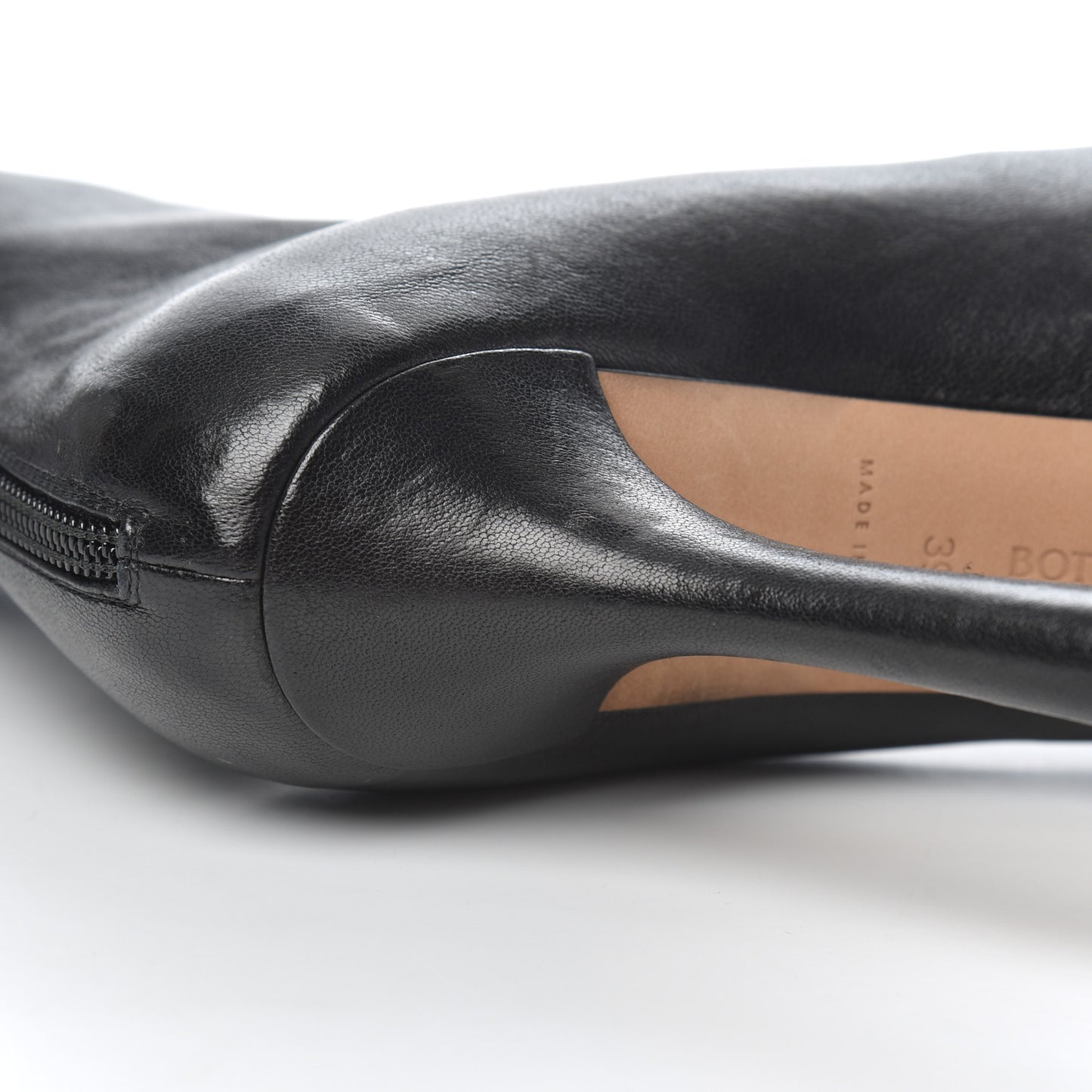 Nappa Platform Square Toe Ankle Boots 39 Black
