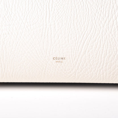 Celine Elephant Calfskin Mini Bi-Color Tie Knot Tote White Black 7 of 16
