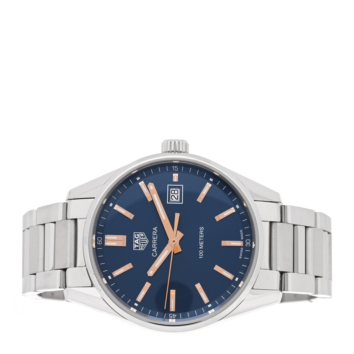 Tag Heuer Stainless Steel 39mm Carrera Quartz Watch Blue WAR1112 2 of 4