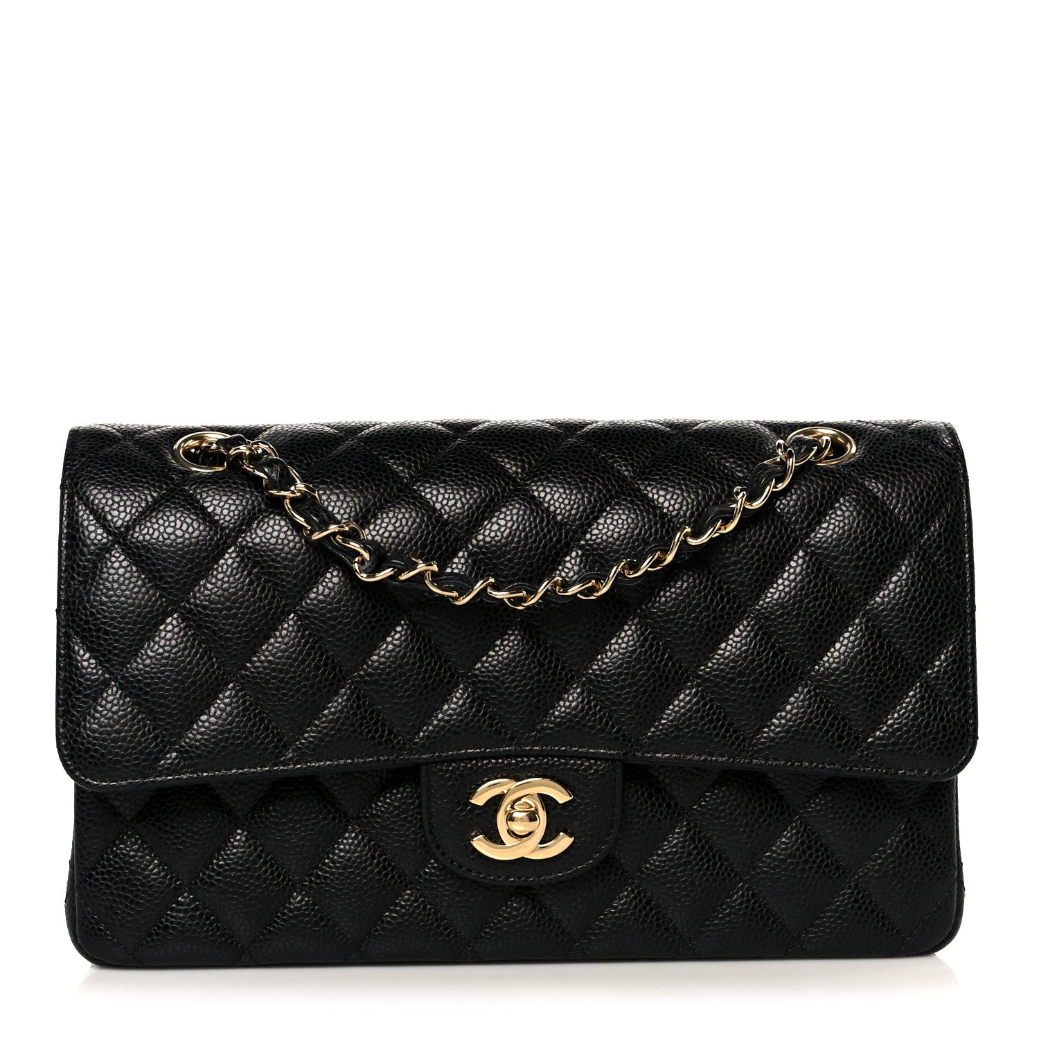 Chanel Caviar Quilted Medium Double Flap Black 1 of 12