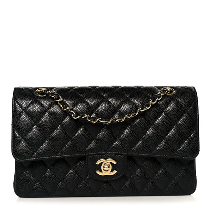 Chanel Caviar Quilted Medium Double Flap Black 1 of 12