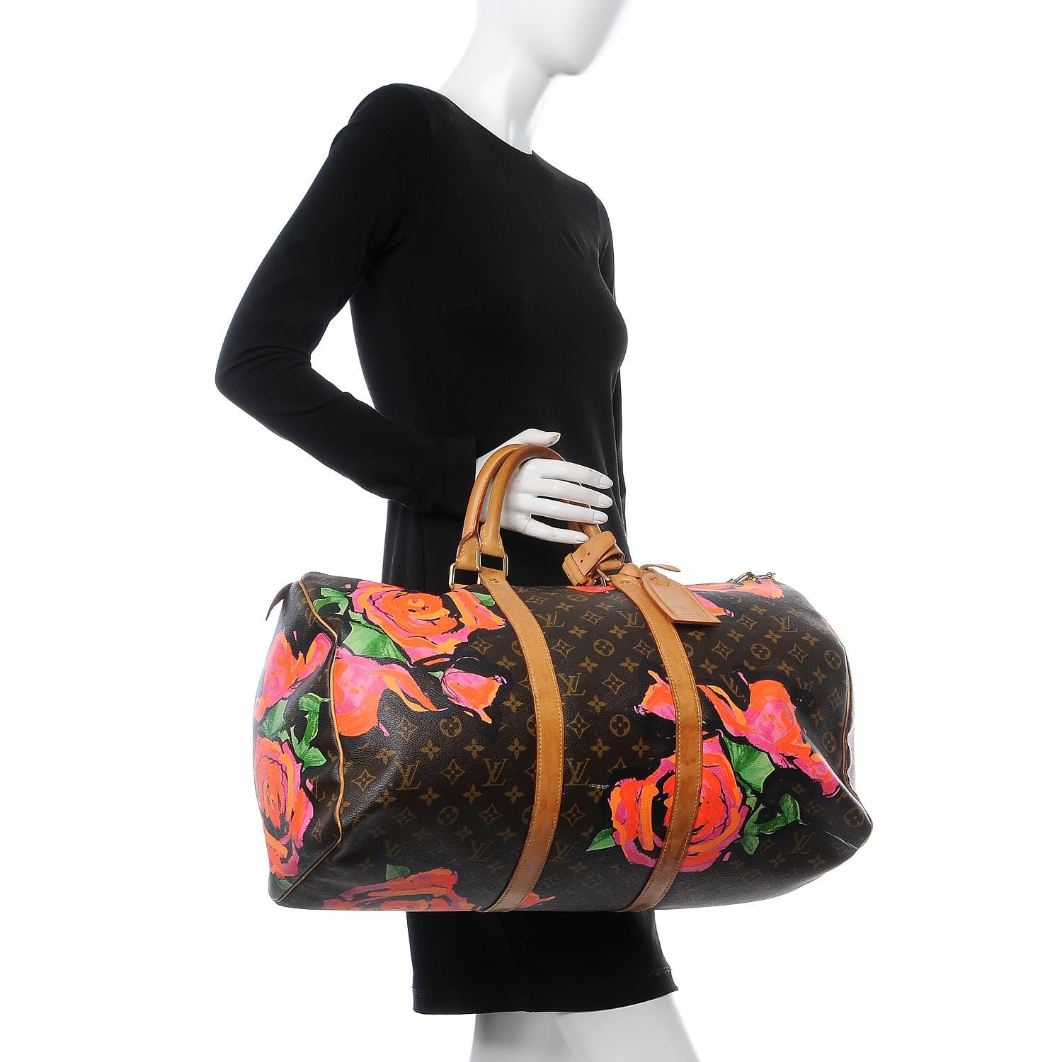 Louis Vuitton Monogram Roses Keepall 50 2 of 19