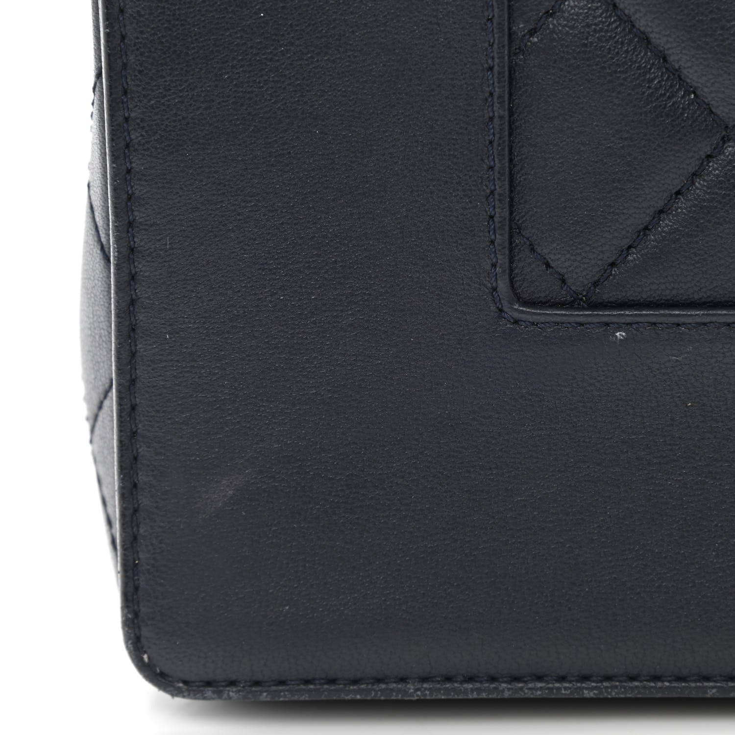 Chanel Sheepskin Quilted Vintage Mademoiselle Flap Navy 12 of 13