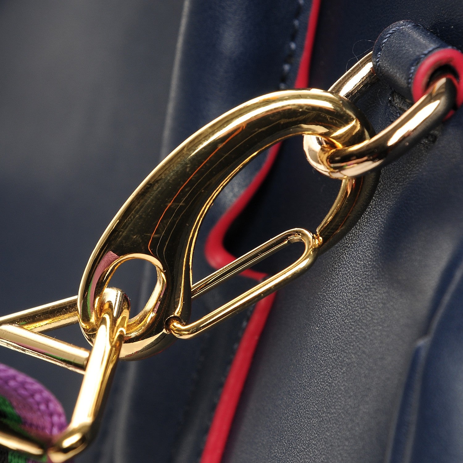 Versace Calfskin Large Palazzo Empire Bag Deep Navy 10 of 15