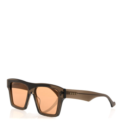 Gucci Acetate Rectangle Sunglasses GG0962S Brown 1 of 8