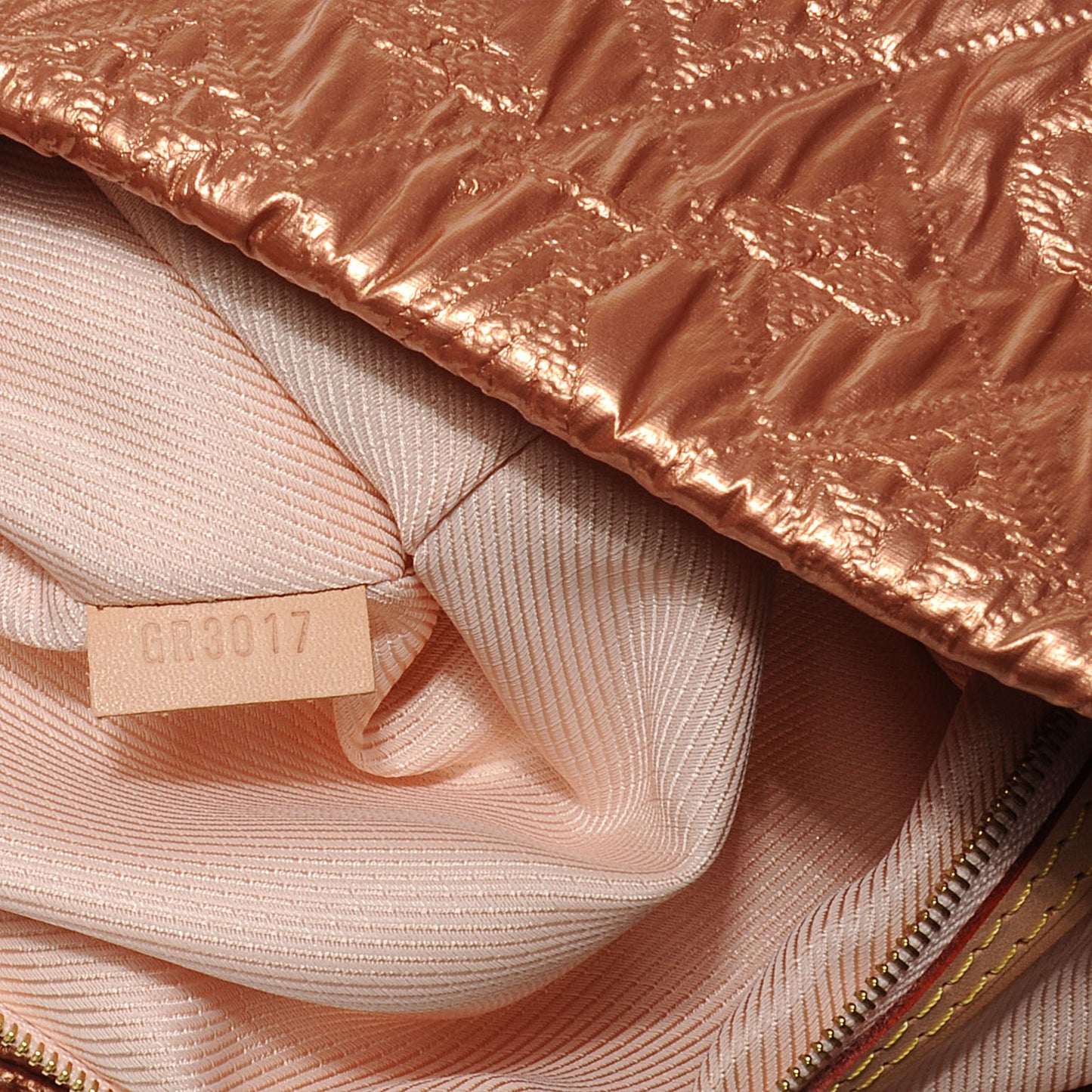Jacquard Quilted Monogram Limelight Clutch GM Rose Gold